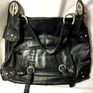 Black Leather Purse; never used
